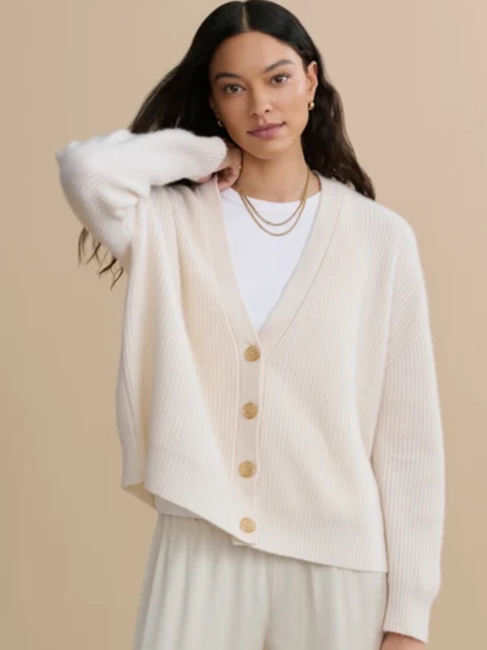 Jenni Kayne Cropped Cashmere Cocoon Cardigan - Picture 3 of 11
